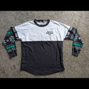 PINK Victoria's Secret Black and White Long Sleeve Tee